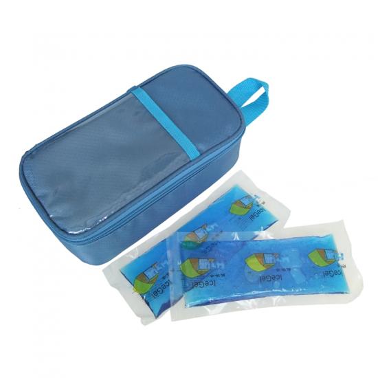 Blue diabetes insulin pen cooler bag